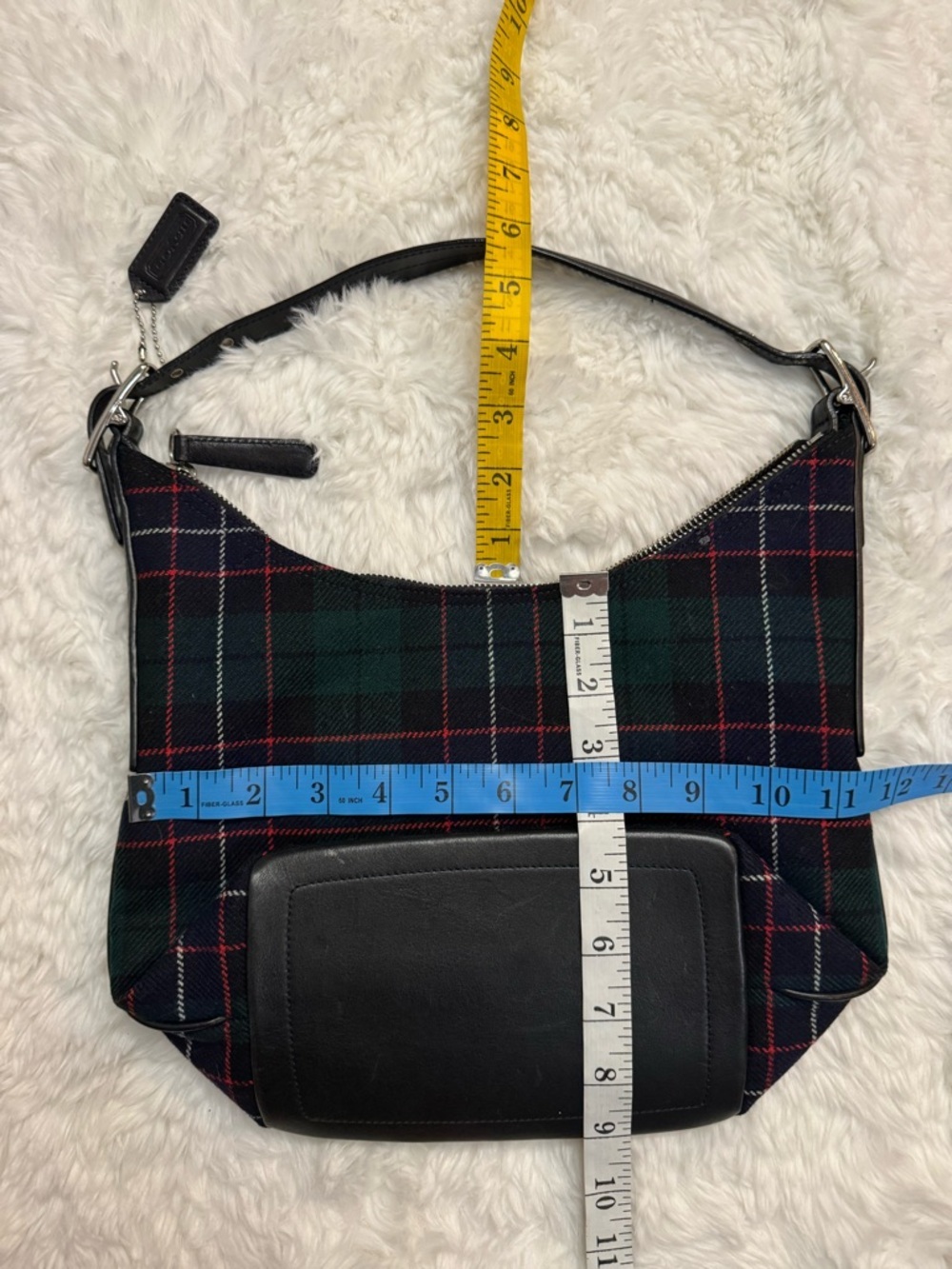 Coach Plaid Tartan Shoulder Bag Y2K Eras - Picture 10 of 13